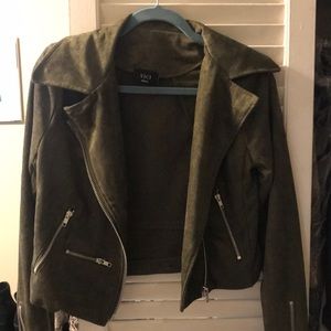 Vici army green suede jacket size small